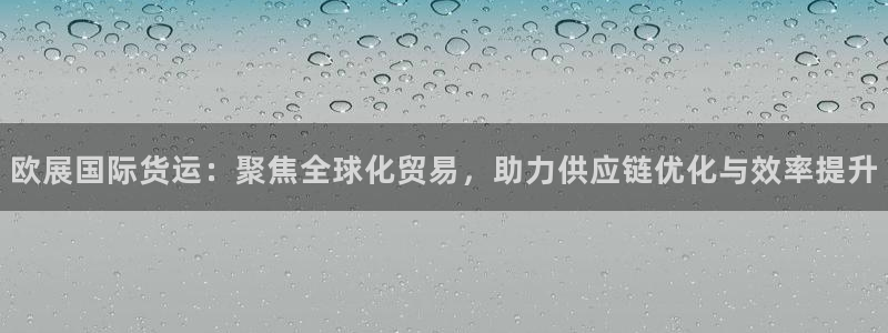 下载k豆钱包：欧展国际货运：聚焦全球化贸易，助力供应链优